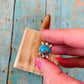 Navajo Morenci Turquoise & Sterling Silver Ring Size 6