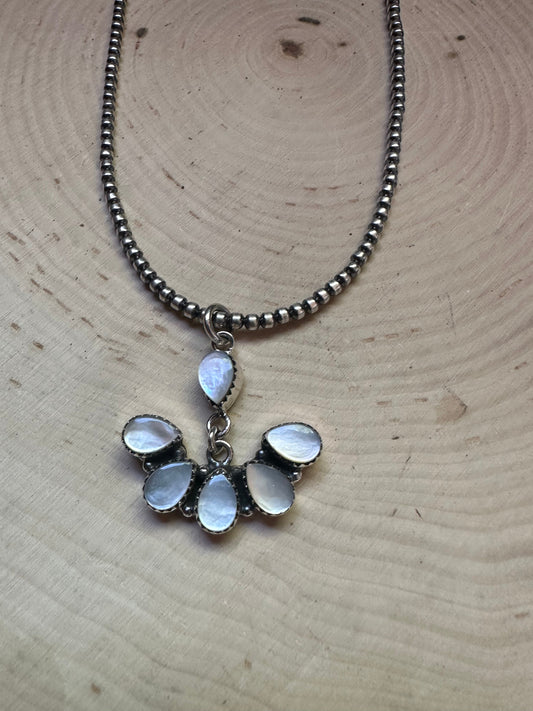 Handmade Sterling Silver & Mother of Pearl Pendant