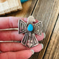 Navajo Sterling Silver & Turquoise Thunderbird Ring
