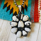 Navajo White Buffalo And Sterling Silver Cluster Pendant