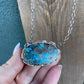 Navajo Carico Lake Turquoise And Sterling Silver Necklace By Emer Thompson
