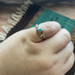 Navajo Sterling Silver & Multi Stone Inlay Ring Size 5.5