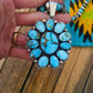 Navajo Sterling Silver & Kingman Turquoise Beaded Necklace Set