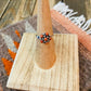 Zuni Sterling Silver & Red Coral Petit Point Ring