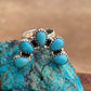 Kingman Turquoise & Sterling Silver Diamond Wrap Ring