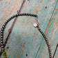 Navajo Royston Turquoise Sterling Silver Navajo Beaded Necklace 30Inches
