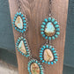 Navajo Sterling Silver Turquoise Necklace & Earring Set Signed B Yellowhorse