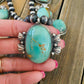 Navajo Sterling Silver & Royston Turquoise Beaded Necklace Set