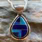 Navajo Lapis, Turquoise, Blue Opal Drop Pendant