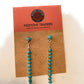 Zuni Turquoise And Sterling Silver Dangle Earrings