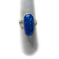 Navajo Man Made Sterling Silver & Blue Opal Ring Signed