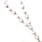 Navajo Queen Pink Conch Shell And Sterling Silver Lariat Necklace