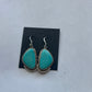 Beautiful Navajo Sterling Silver Turquoise Dangle Earrings Signed