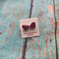 Zuni Sterling Silver & Pink Opal Inlay Heart Stud Earrings