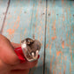 Old Pawn Navajo Sterling Silver & Charorite Ring Size 8.5
