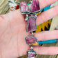 Navajo Sterling Silver & Purple Spiny Lariat Necklace Set