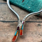 Navajo Sterling Silver & Multi Stone Inaly Necklace Earrings Set Signed