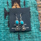 Navajo Sterling Silver And Turquoise Dangles Signed