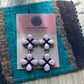 Navajo Pink Conch and Sterling Silver Dangle Earrings