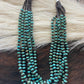 Navajo Turquoise Heishi 6 Strand Beaded Necklace