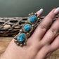 Navajo Turquoise And Sterling Silver Statement Ring Sz 6