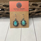Navajo Sterling Silver & Turquoise Dangle Earrings Signed Sheila Becenti