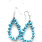 Navajo Sterling Silver Turquoise Chips Earrings