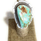 Navajo Turquoise & Sterling Silver Ring Size 6 Signed  Russell Sam