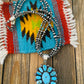 Navajo Sterling Silver & Kingman Turquoise Beaded Necklace