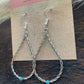 Navajo Sterling Silver & Turquoise Rope Style Earrings