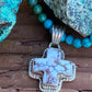 Handmade Wild Horse & Sterling Silver Cross Pendant