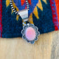 Navajo Sterling Silver & Queen Pink Conch Shell Pendant