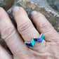 Navajo Lapis, Turquoise, Blue Opal Stacker Ring