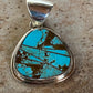 Turquoise Sterling Silver 1.25” Pendant