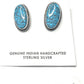 Navajo Turquoise And Sterling Silver Post Earrings