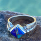 Navajo Lapis, Turquoise, Blue Opal Petite Square Ring