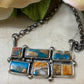 Navajo Sterling Silver & Multi Stone Spice Necklace Signed