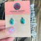 Navajo Sonoran Mountain Turquoise & Sterling Silver Cluster Earrings & Pendant Set