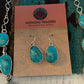Navajo Turquoise And Sterling Silver Necklace & Dangle Earrings Set Signed