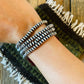 Navajo Sterling Silver Pearl Beaded Stretch Bracelet