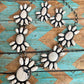 Navajo Sterling Silver White Buffalo Necklace & Earring Set