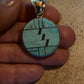 Turquoise & Sterling Silver Circle Pendant