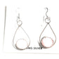 Navajo Pink Opal And Sterling Silver Dangle Earrings Signed Bryan Sandoval