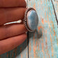 Old Pawn Navajo Sterling Silver & Light Blue Larimer Ring Size 9