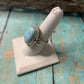 Old Pawn Navajo Sterling Silver & Light Blue Larimer Ring Size 8.5