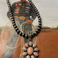 Navajo Queen Pink Conch Shell And Sterling Silver Pendant Signed Sheila