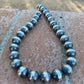 Navajo Pearl Style Sterling Silver Pearls 16mm with extender