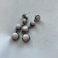 Navajo Sterling Silver Pink Conch Circle Dangle Earrings Signed