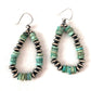 Handmade Turquoise And Sterling Silver Beaded Dangle Earrings