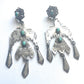 Navajo Sterling Silver & Turquoise Thunderbird Dangle Earrings